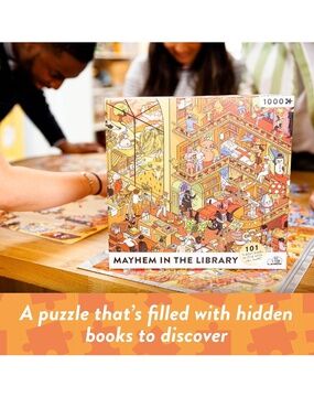 Big Potato Mayhem in The Library: Book Jigsaw Puzzle for Adults (1000 Pieces)